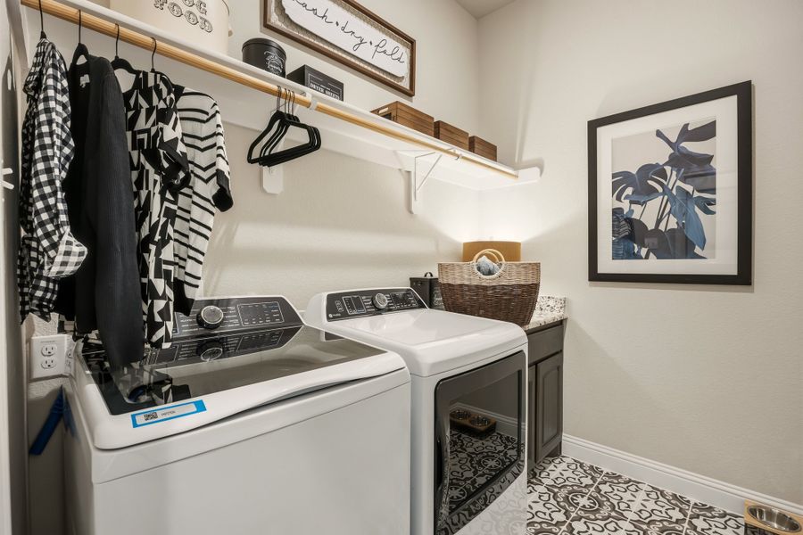 Furnished interior in a model home at Coyote Crossing in Godley (Image 41).