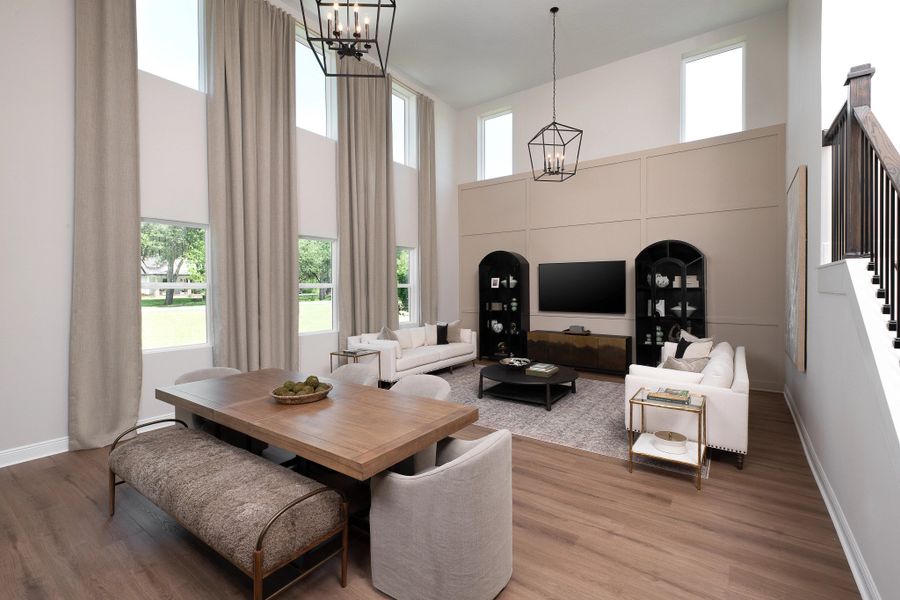 Furnished interior in a model home at Oakfield Trails Signature in Parrish (Image 6).