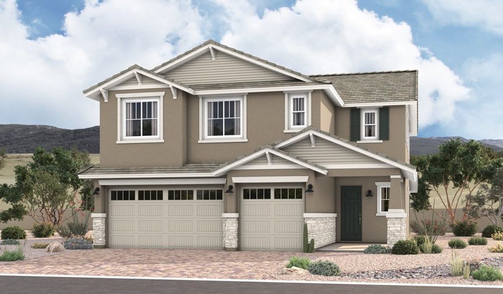 Front exterior of a home in the Portfolio at Blossom Rock community, located in Apache Junction, AZ (Image 7).