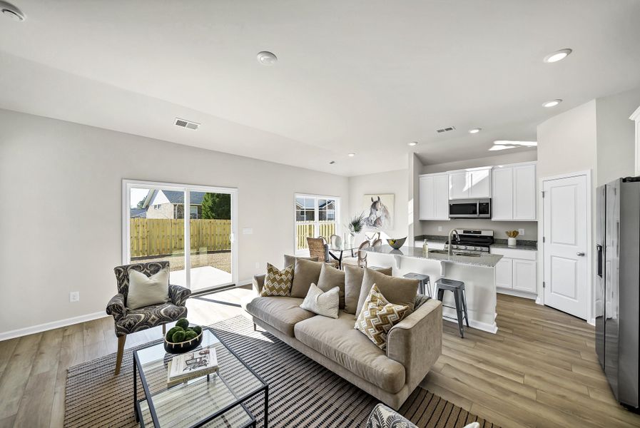 Furnished interior in a model home at Portrait Hills in Aiken (Image 57).