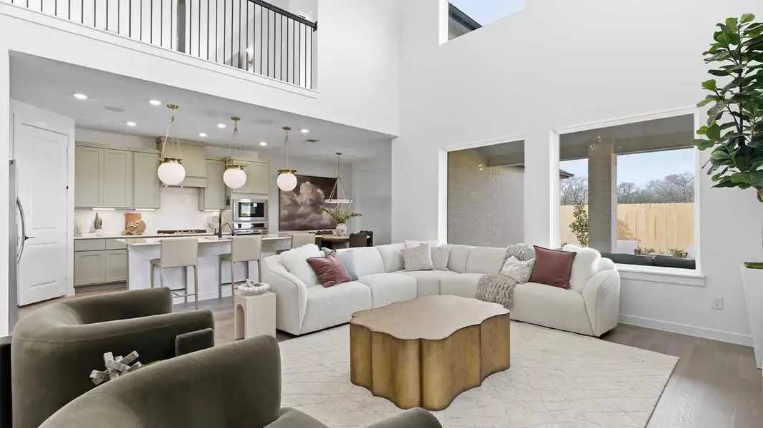 Furnished interior in a model home at Davis Harbor in League City (Image 4).