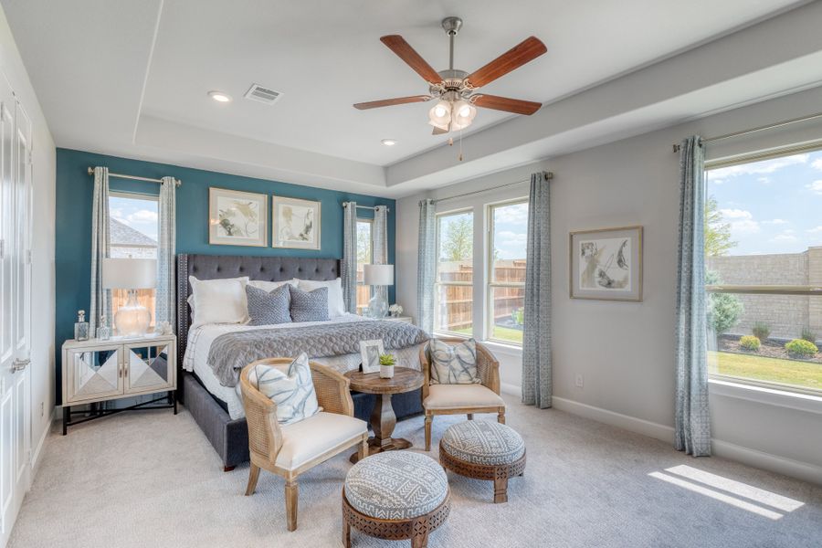Furnished interior in a model home at Lovers Landing in Forney (Image 13).