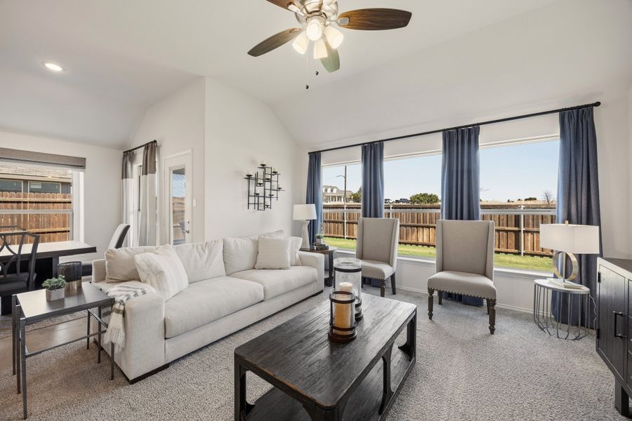 Furnished interior in a model home at Chisholm Hills in Cleburne (Image 25). Furnished interior in a model home at Chisholm Hills in Cleburne (Image 25).