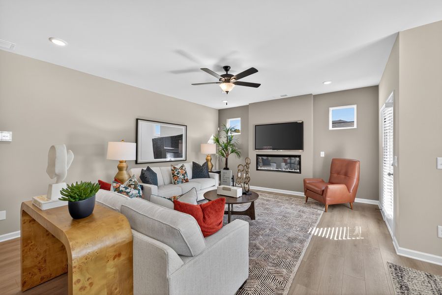 Furnished interior in a model home at Eastbridge in Rockmart (Image 7). Furnished interior in a model home at Eastbridge in Rockmart (Image 7).