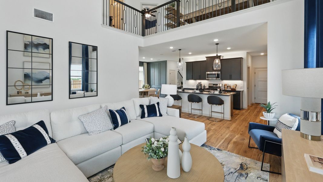 Furnished interior in a model home at Westridge Journey in McKinney (Image 24).