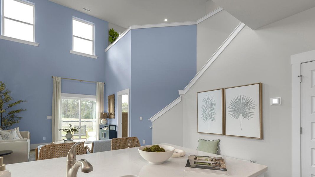 Furnished interior in a model home at The Palms at Indigo Preserve Townhomes in Leland (Image 19).