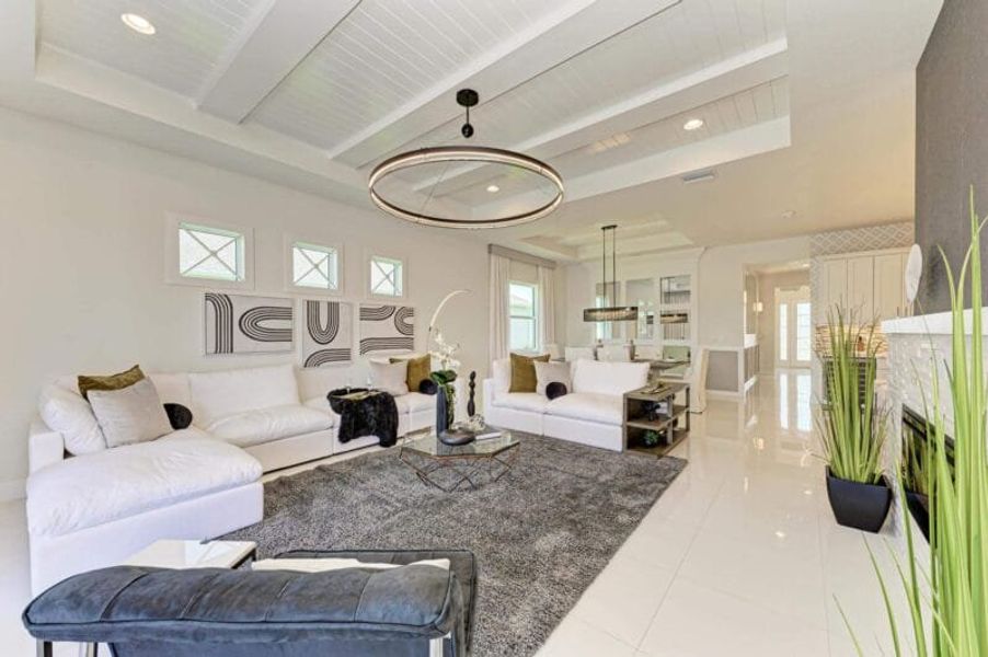 Furnished interior in a model home at The Willows in Parrish (Image 33). Furnished interior in a model home at The Willows in Parrish (Image 33).
