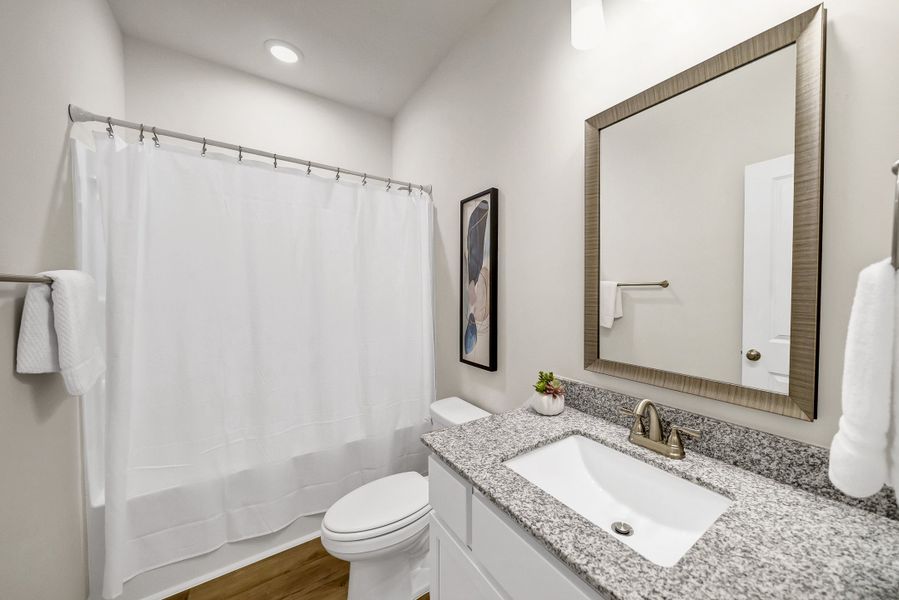 Furnished interior in a model home at Portrait Hills in Aiken (Image 52).