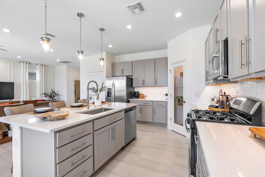 Furnished interior in a model home at The Sanctuary – Coastal Collection in Punta Gorda (Image 7).