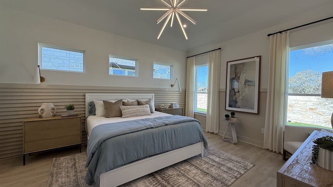 Furnished interior in a model home at Persimmon in Buda (Image 7).