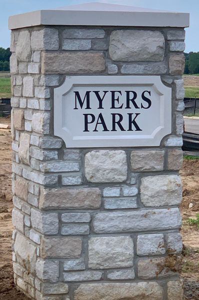 Entrance to the Myers Park community in Arlington, TN, featuring signage and landscaping (Image 12).