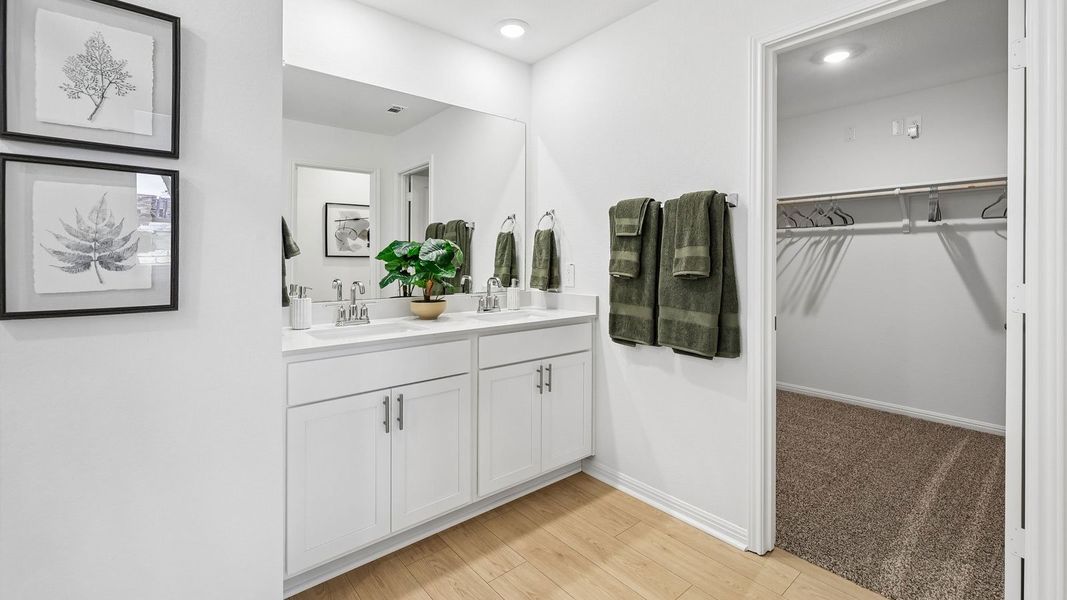 Furnished interior in a model home at Bar W Ranch in Leander (Image 49).