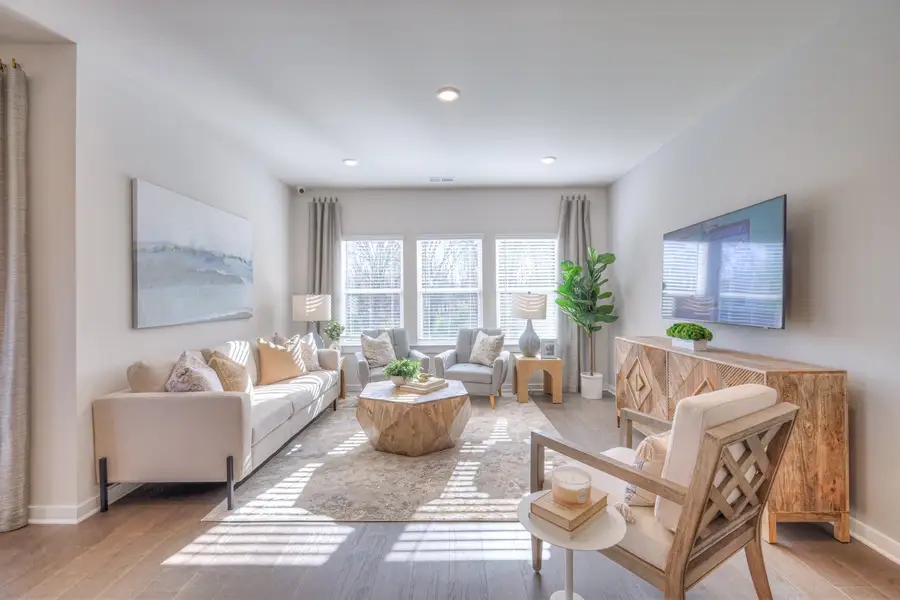 Invite friends and family to watch the big game in the spacious great room. Invite friends and family to watch the big game in the spacious great room.