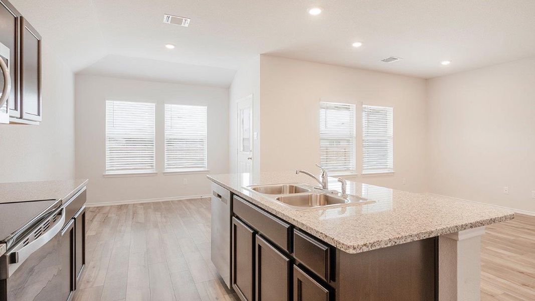 Furnished interior in a model home at The Villages at Schwertner Ranch in Jarrell (Image 22).