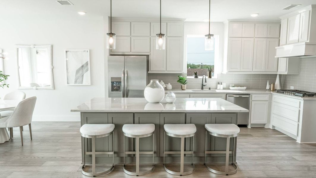 Furnished interior in a model home at Edgewood Creek in Celina (Image 6).