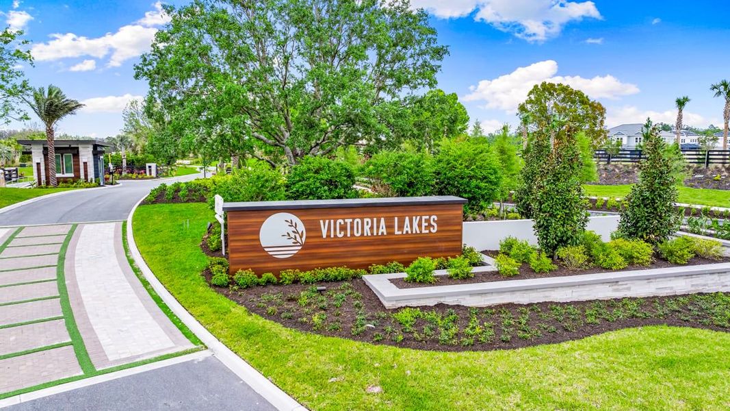 Entrance to the Victoria Lakes community in Odessa, FL, featuring signage and landscaping (Image 2). Entrance to the Victoria Lakes community in Odessa, FL, featuring signage and landscaping (Image 2).