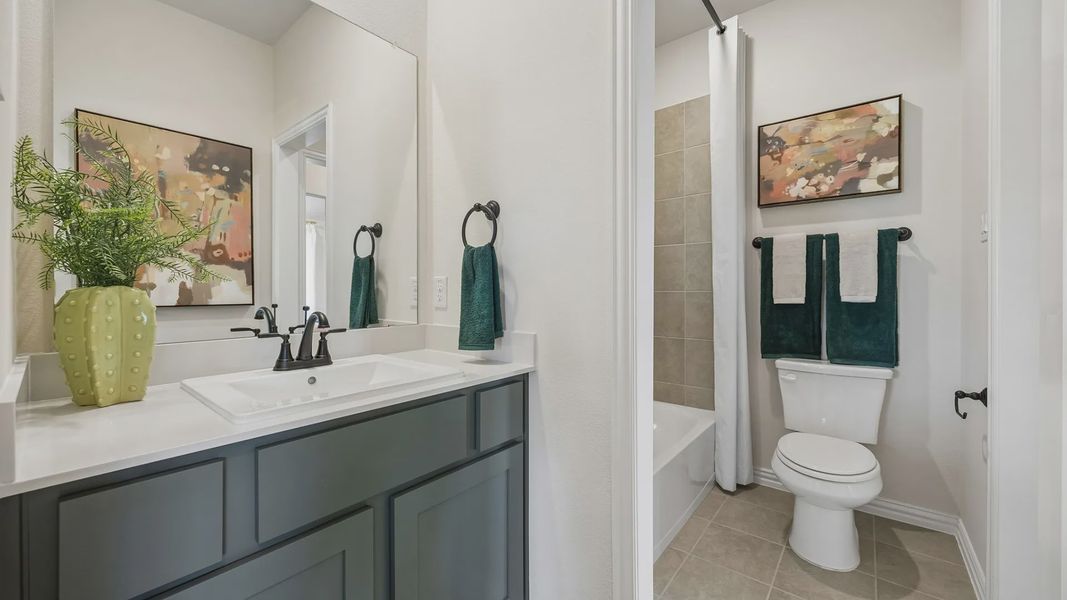 Furnished interior in a model home at Westpoint Park in Fort Worth (Image 34).