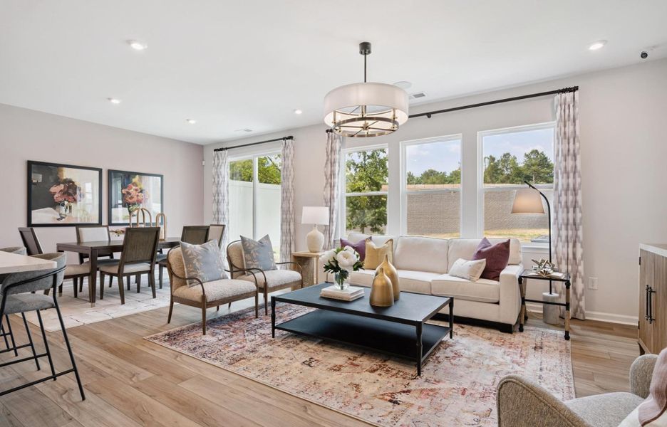 Furnished interior in a model home at Millstone in Cramerton (Image 8).