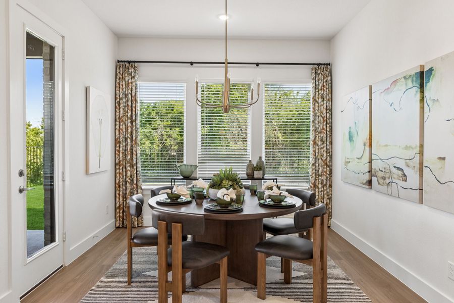 Furnished interior in a model home at Rainwater Crossing in Celina (Image 19). Furnished interior in a model home at Rainwater Crossing in Celina (Image 19).
