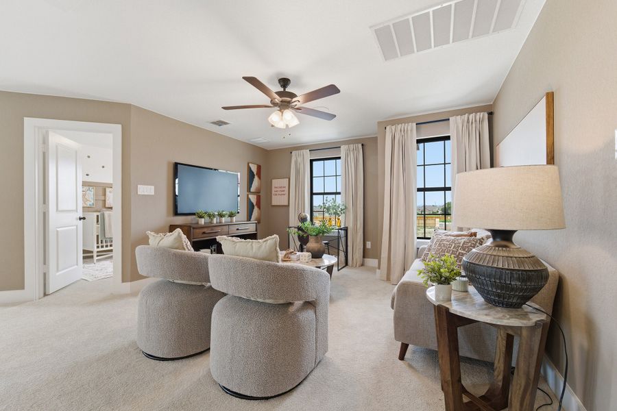 Furnished interior in a model home at Morgan Meadows in San Antonio (Image 43). Furnished interior in a model home at Morgan Meadows in San Antonio (Image 43).