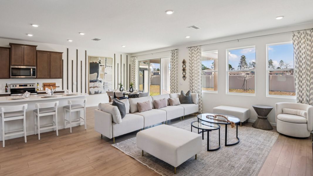 Furnished interior in a model home at Finley Woods in Gainesville (Image 9).
