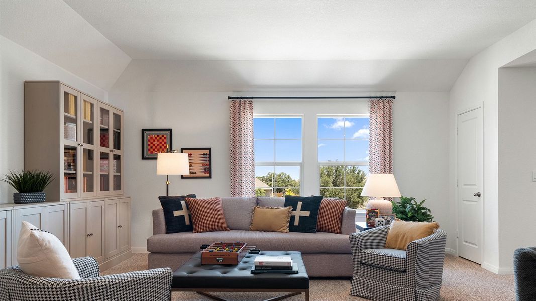 Furnished interior in a model home at Rosenbusch Ranch in Leander (Image 89).