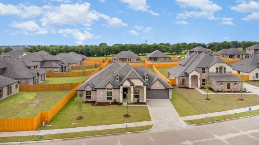 Aerial view of the Cole Crossing Estates community in DeSoto, TX, showing layout and nearby surroundings (Image 4).