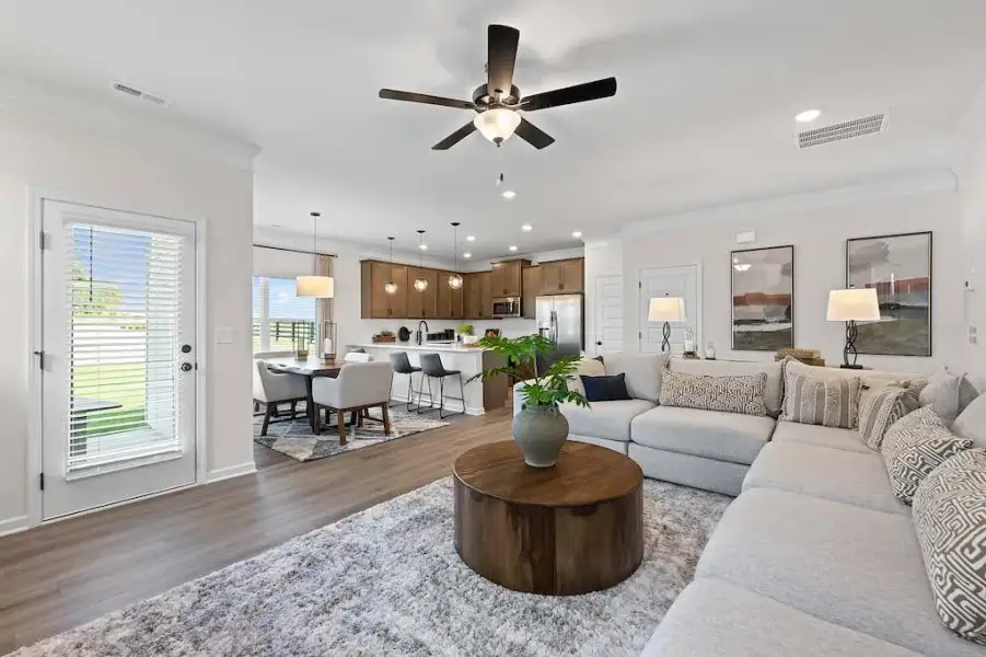 The Buford II Open-Concept Living Area | Pineworth Landing | Macon, GA