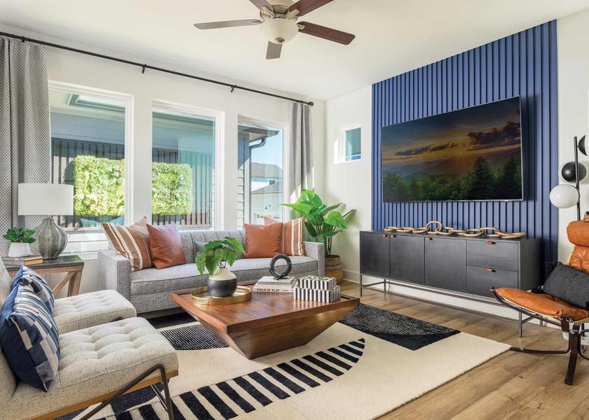 Furnished interior in a model home at NoVi Chatham Park - The Mews Collection in Pittsboro (Image 5).