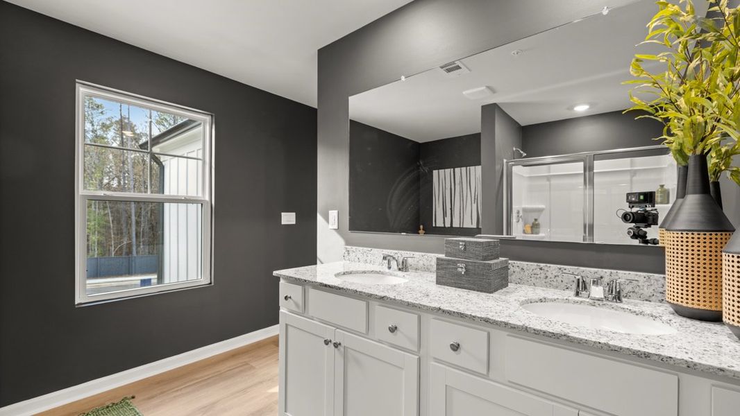 Furnished interior in a model home at Creekview in Atlanta (Image 21). Furnished interior in a model home at Creekview in Atlanta (Image 21).