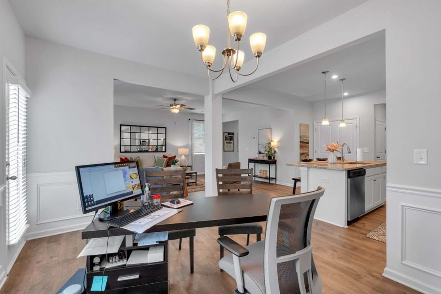 Furnished interior in a model home at Park Center Pointe in Austell (Image 27).