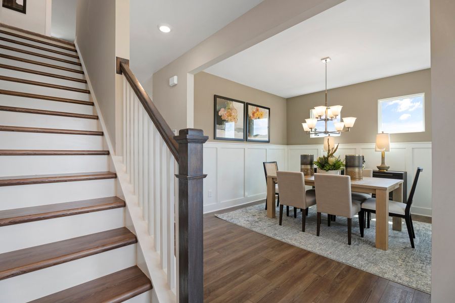 Furnished interior in a model home at Hopewell Garden in Winston-Salem (Image 2).