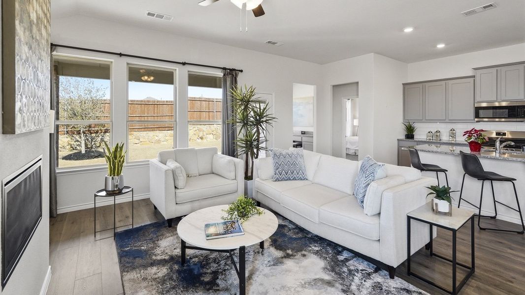 Furnished interior in a model home at The Woods at Lindsey Place in Anna (Image 82).