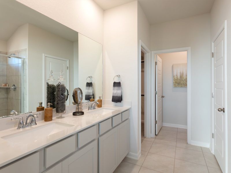Furnished interior in a model home at Lantana - Classic Series in Marion (Image 8).