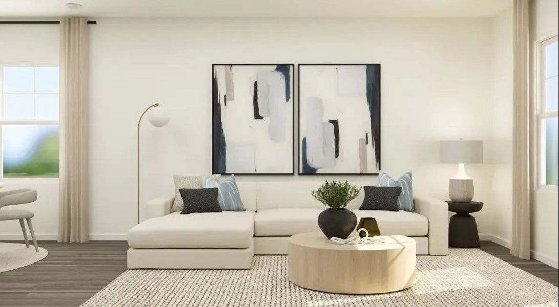 Furnished interior in a model home at Wesley Downs in Durham (Image 19). Furnished interior in a model home at Wesley Downs in Durham (Image 19).