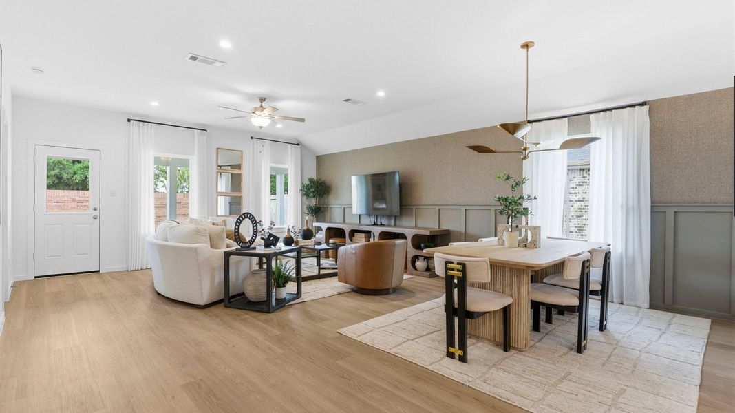 Furnished interior in a model home at Watermark in Alvin (Image 9).