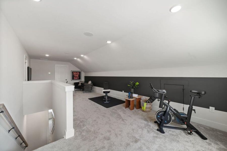 Furnished interior in a model home at Hayes Village in Greensboro (Image 20).