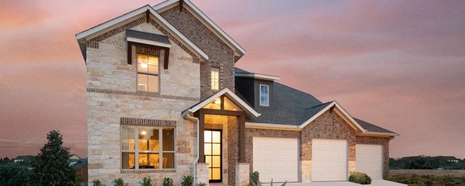 Front exterior of a home in the Provence 70s community, located in Austin, TX (Image 3). Front exterior of a home in the Provence 70s community, located in Austin, TX (Image 3).