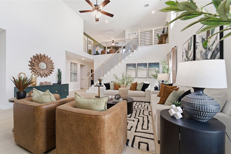 Furnished interior in a model home at Ashland in Angleton (Image 60).