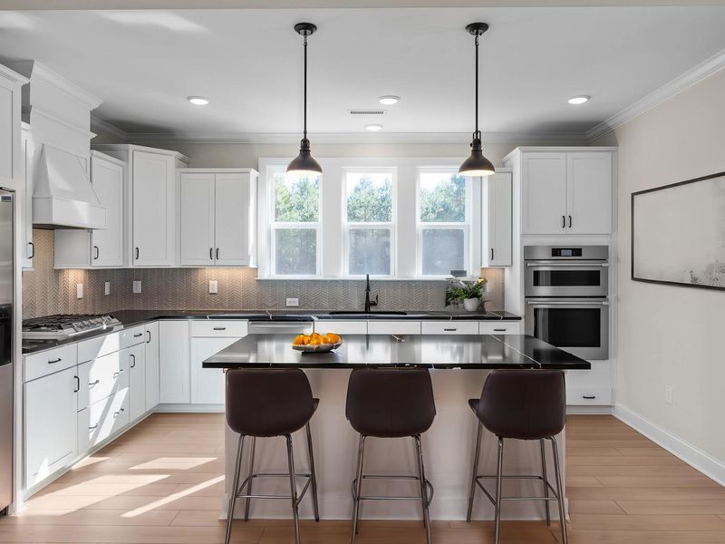 Furnished interior in a model home at Enclave at Belmont in Belmont (Image 8). Furnished interior in a model home at Enclave at Belmont in Belmont (Image 8).