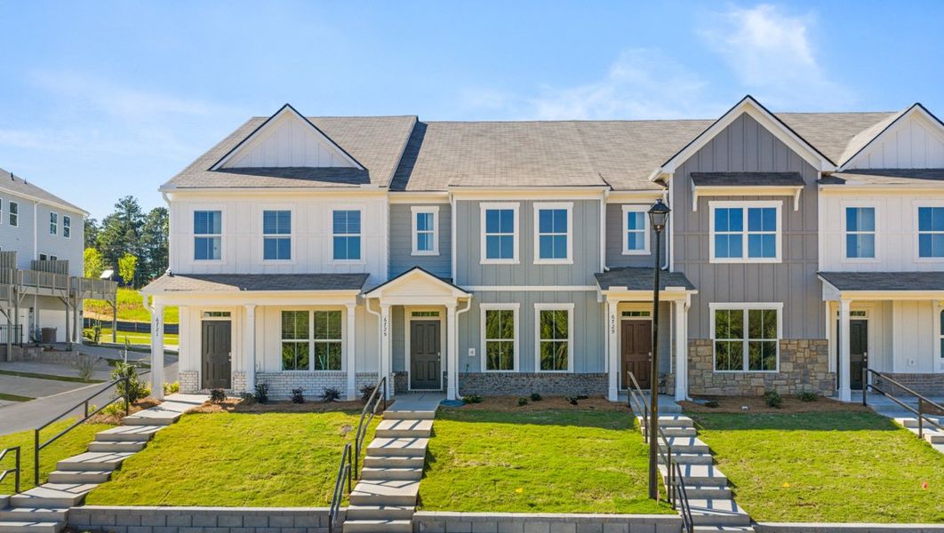 Front exterior of a home in the Waypoint community, located in Flowery Branch, GA (Image 5).