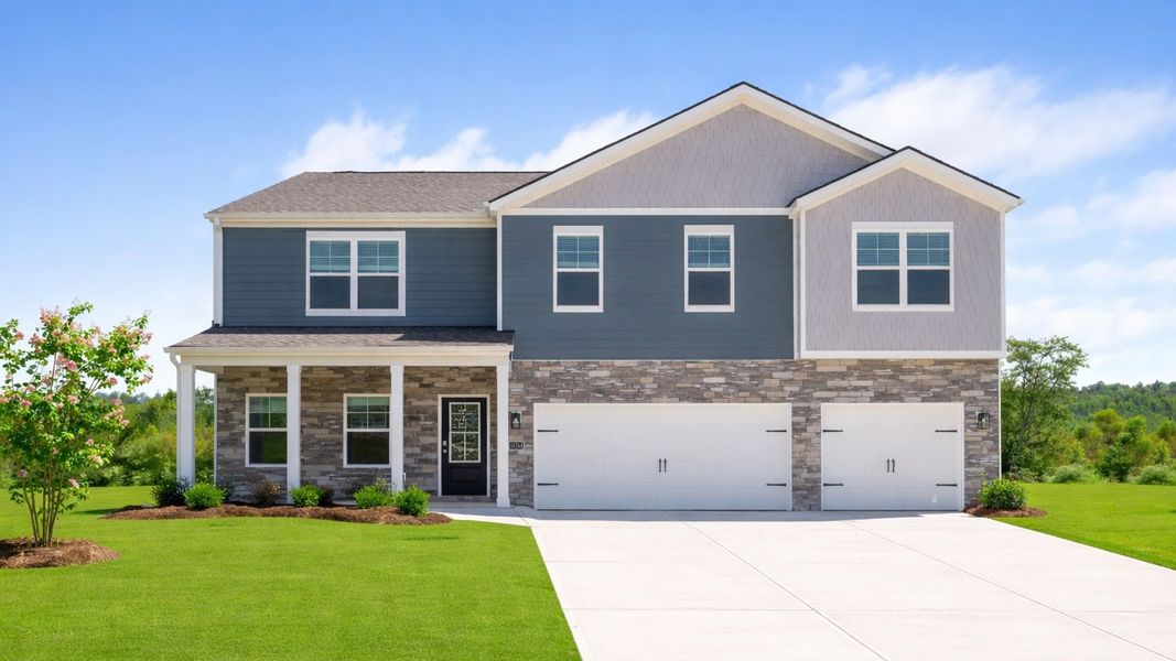 Front exterior of a home in the Prairie Pass community, located in Apison, TN (Image 4).