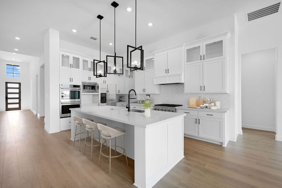 Furnished interior in a model home at The Ridge at Northlake 70s in Northlake (Image 51).