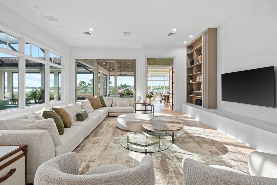 Furnished interior in a model home at Independence - Horizon West in Winter Garden (Image 7).