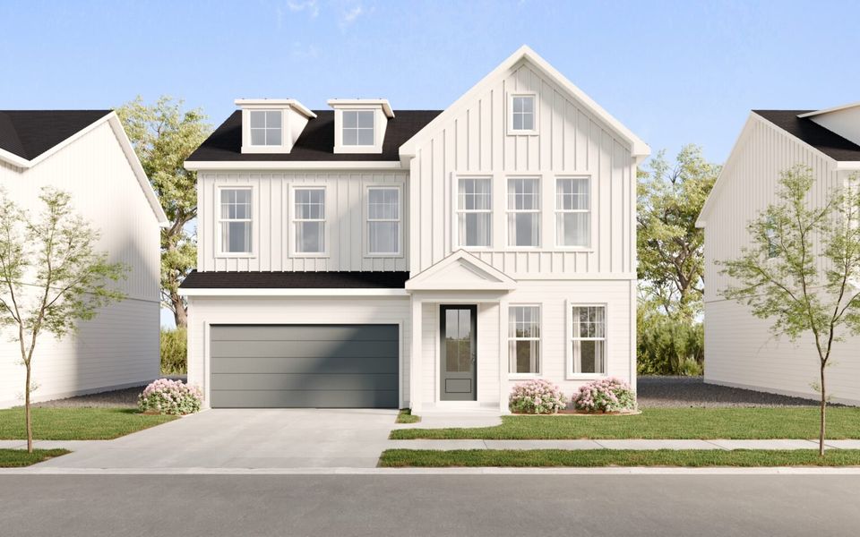 Front exterior of a home in the Chastain community, located in Ooltewah, TN (Image 1). Front exterior of a home in the Chastain community, located in Ooltewah, TN (Image 1).