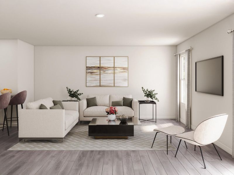 Furnished interior in a model home at Villages of Mayfield in Cleburne (Image 34).