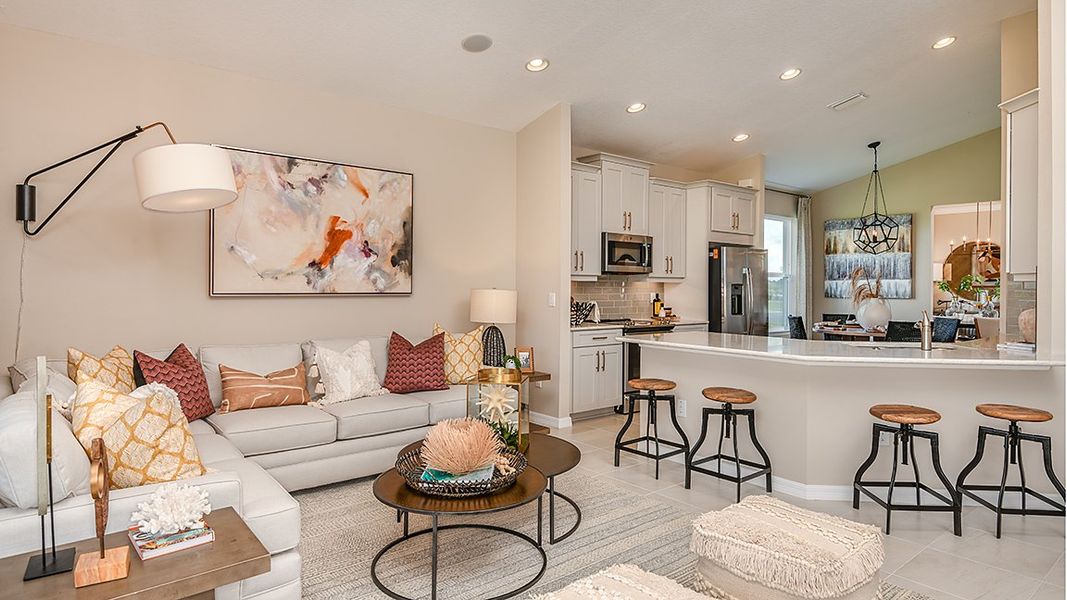 Furnished interior in a model home at The Cove at West Port in Port Charlotte (Image 37). Furnished interior in a model home at The Cove at West Port in Port Charlotte (Image 37).