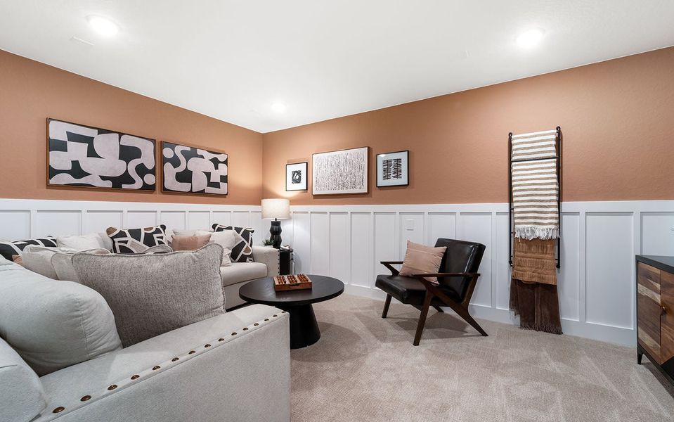 Furnished interior in a model home at The Woodlands at Medina Hills in Mico (Image 23). Furnished interior in a model home at The Woodlands at Medina Hills in Mico (Image 23).