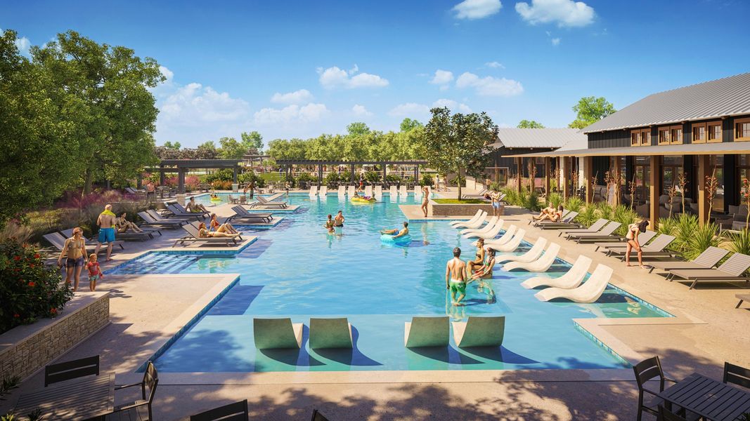 Treeline the retreat pool rendering