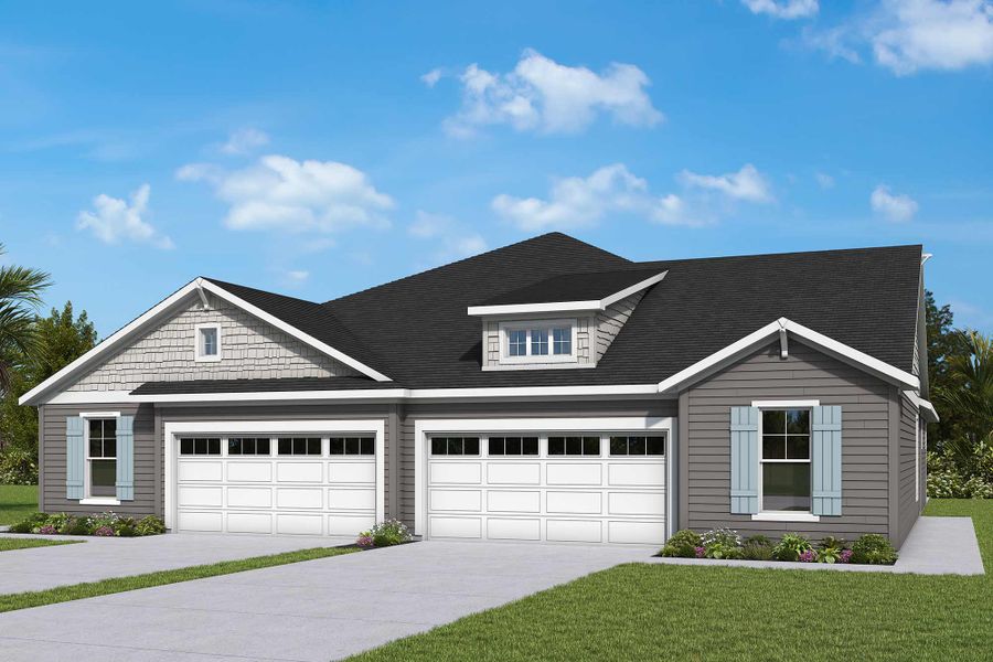 Front exterior of a home in the Westerly Park at Wildlight – Villa Collection community, located in Yulee, FL (Image 3). Front exterior of a home in the Westerly Park at Wildlight – Villa Collection community, located in Yulee, FL (Image 3).